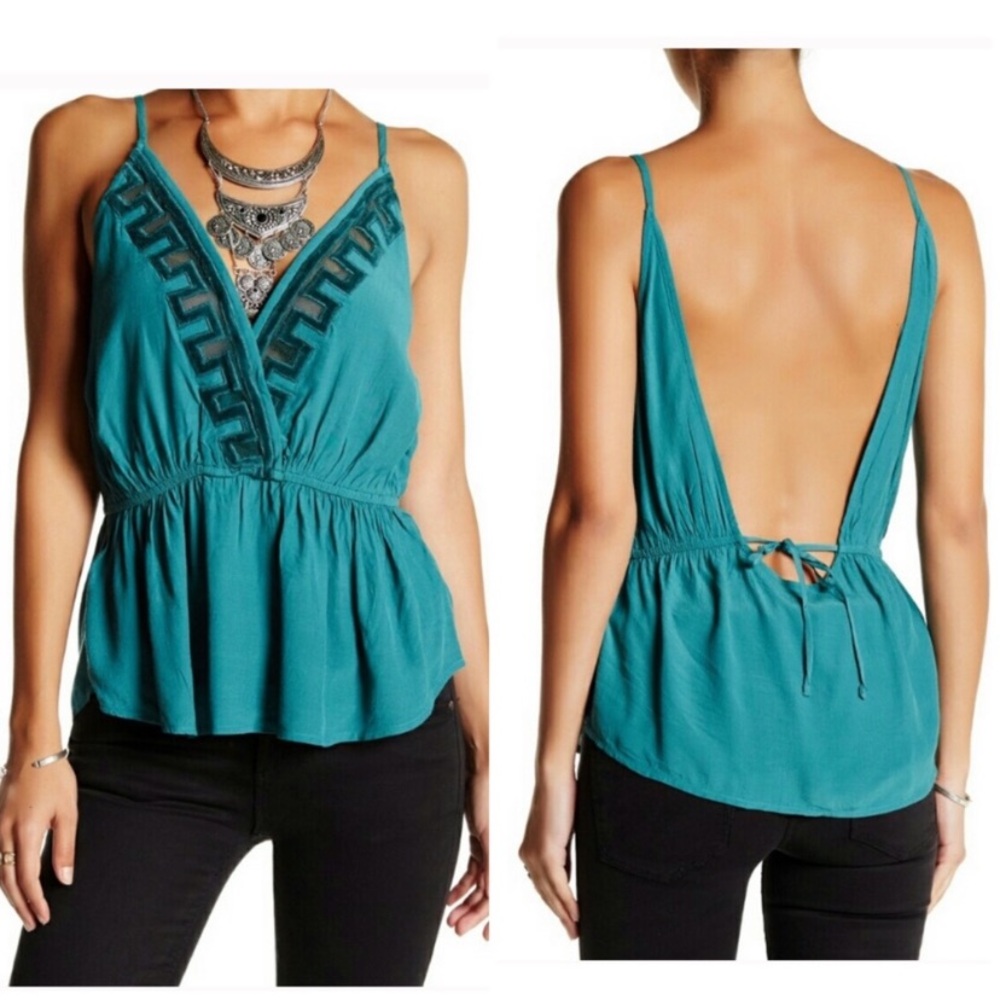 Free People City Street Viscose Open Back Tank Top